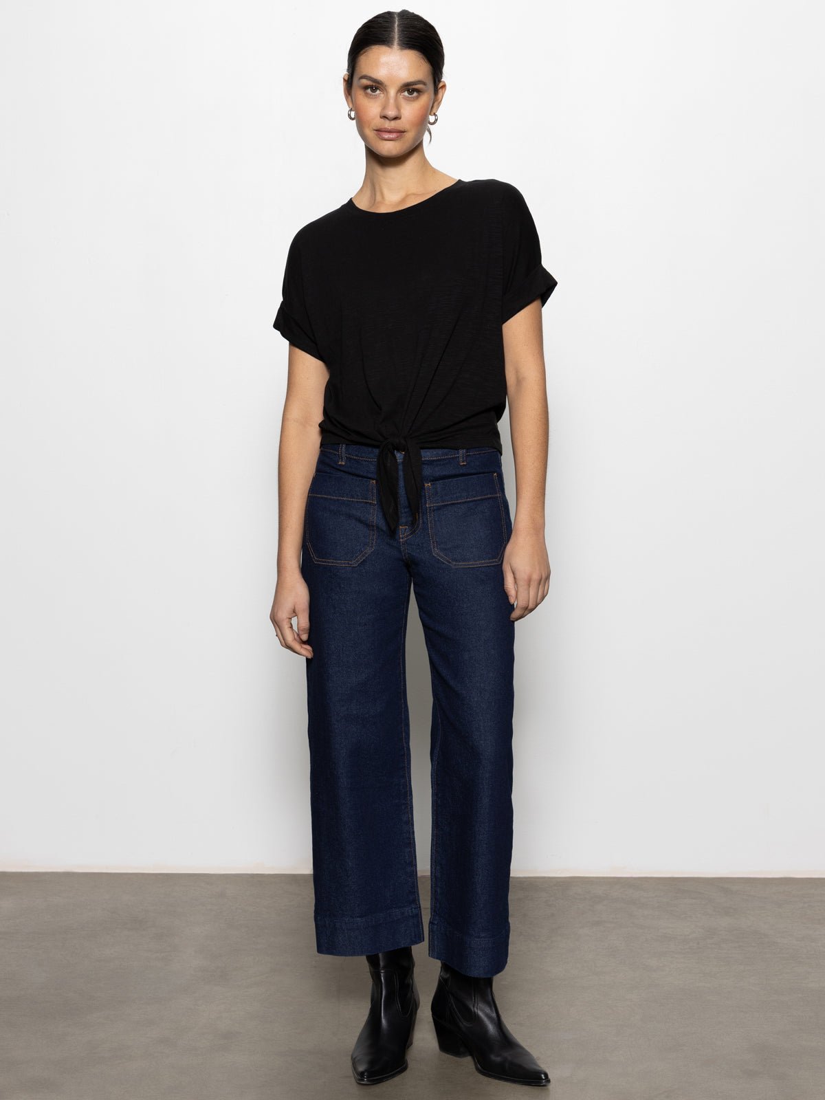 All Day Tie Tee Black