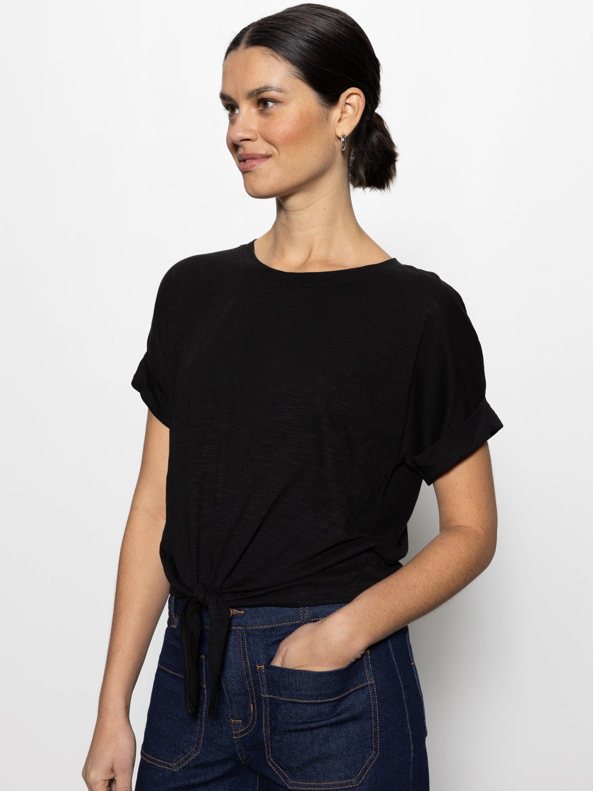 All Day Tie Tee Black