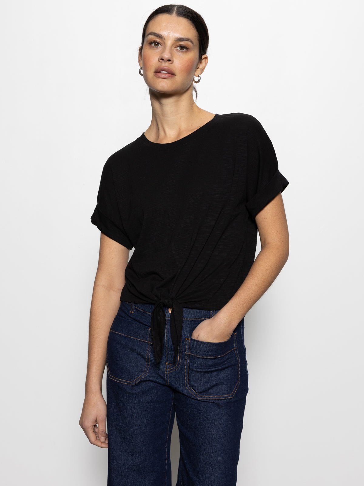 All Day Tie Tee Black