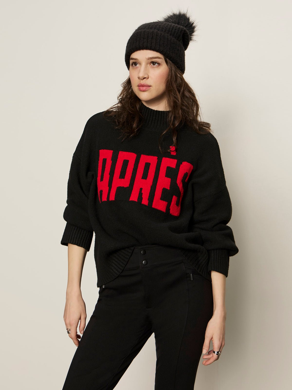 Apres Ski Sweater Black/Mars Red