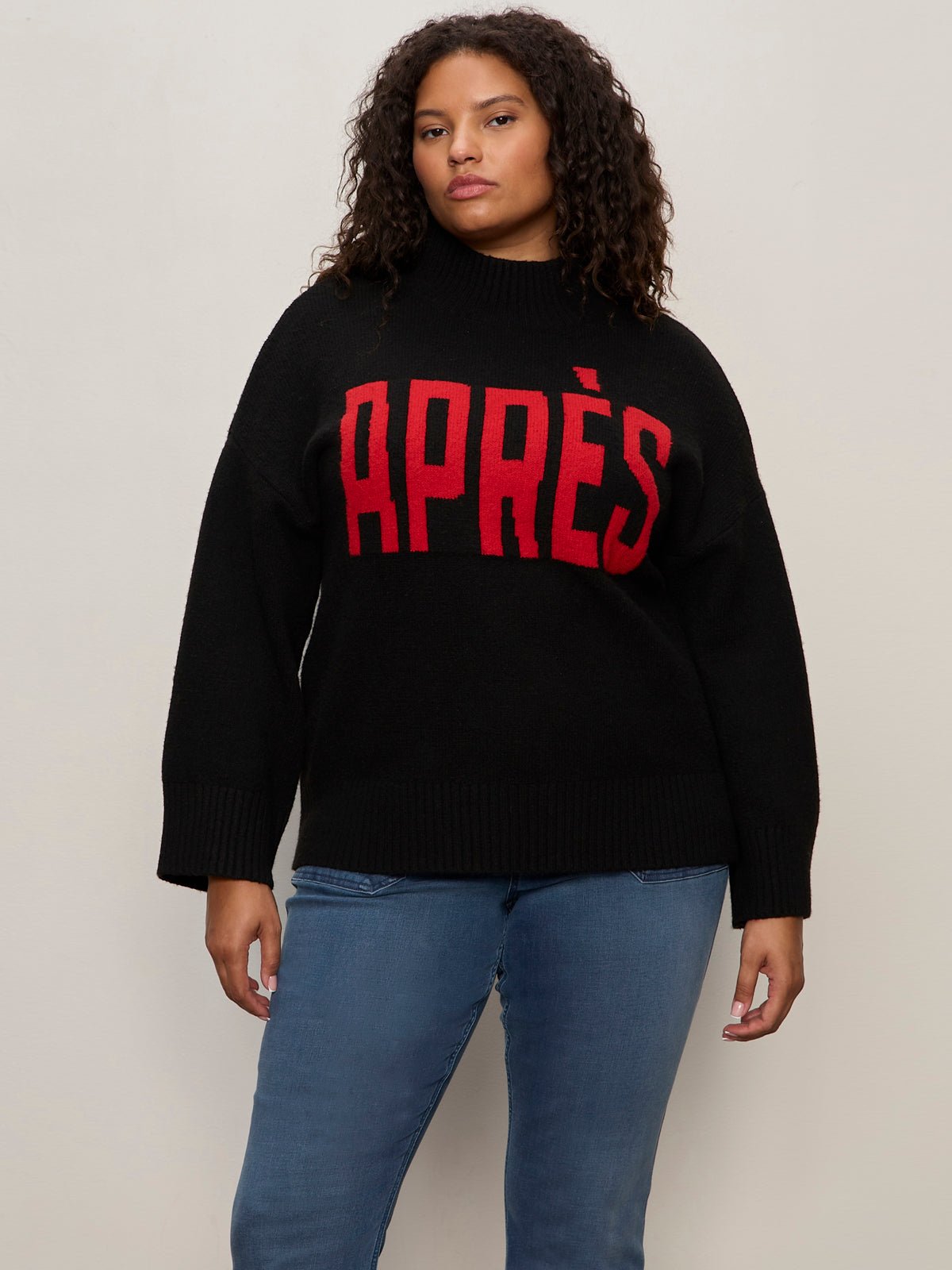 Apres Ski Sweater Black/Mars Red Extended Sizing