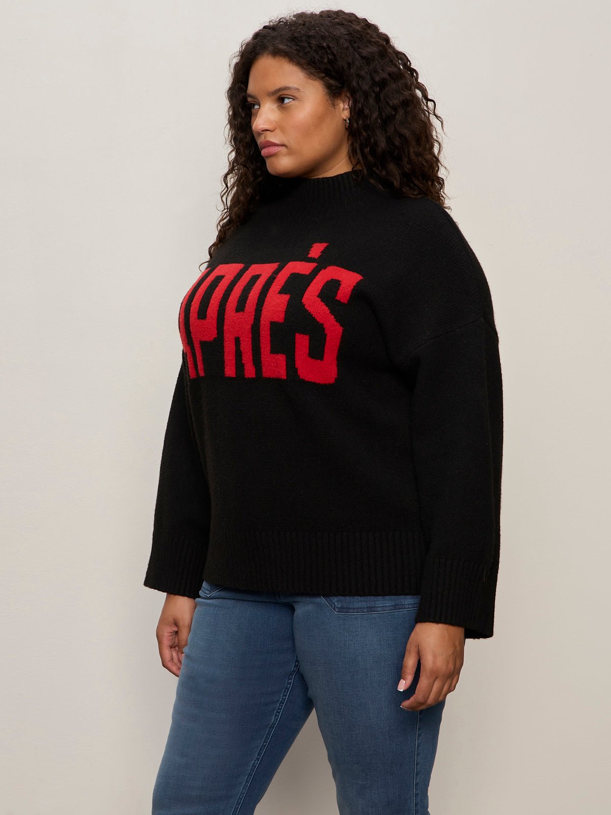 Apres Ski Sweater Black/Mars Red Extended Sizing