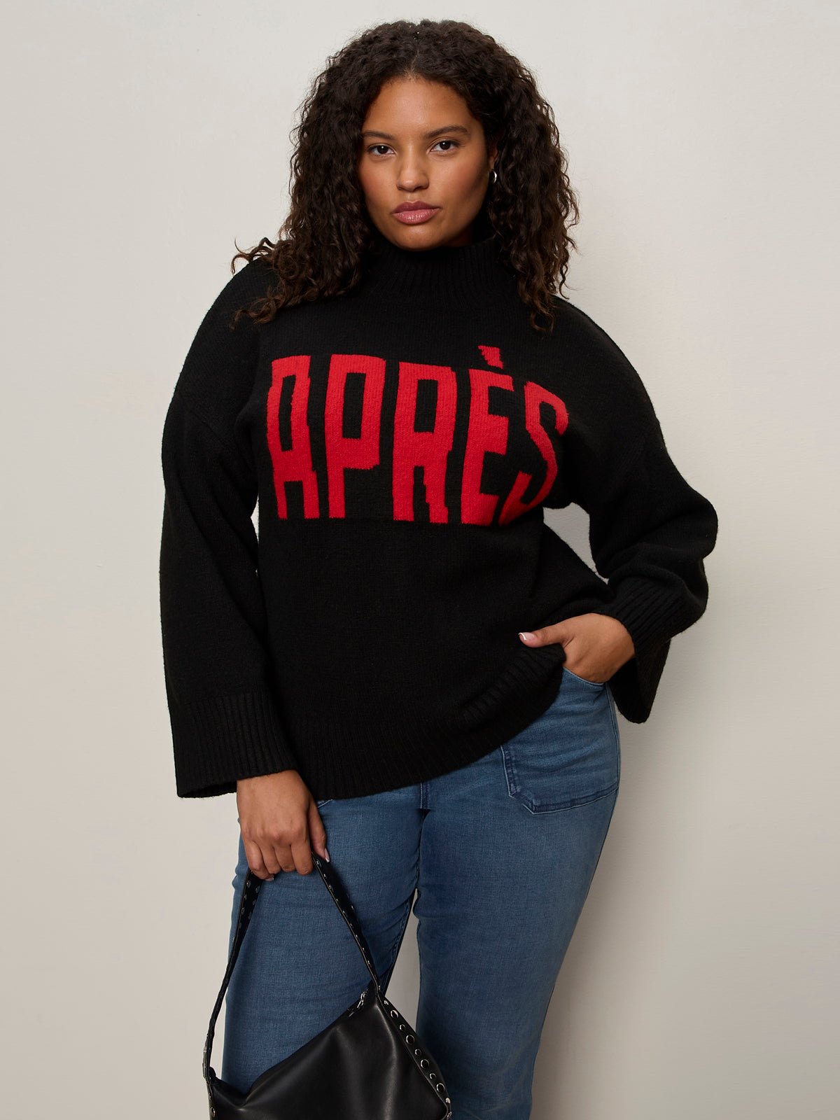 Apres Ski Sweater Black/Mars Red Extended Sizing
