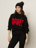 Apres Ski Sweater Black/Mars Red Petite Sizing