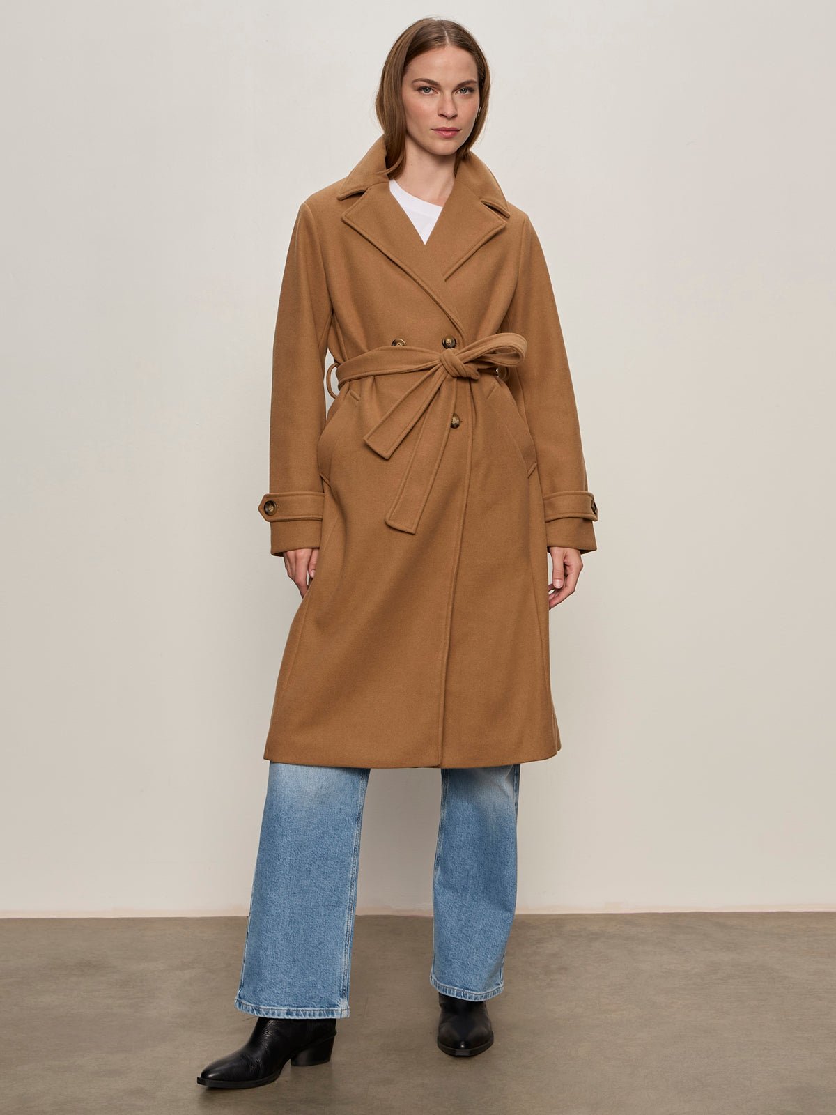 Aria Wrap Coat Camel