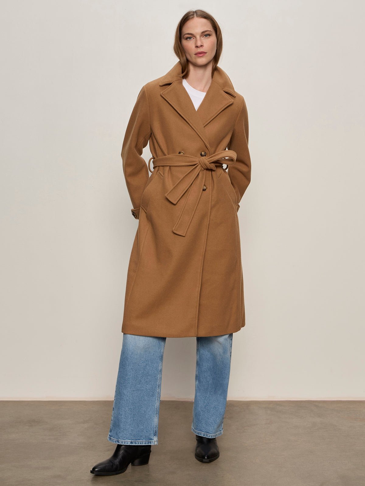 Aria Wrap Coat Camel
