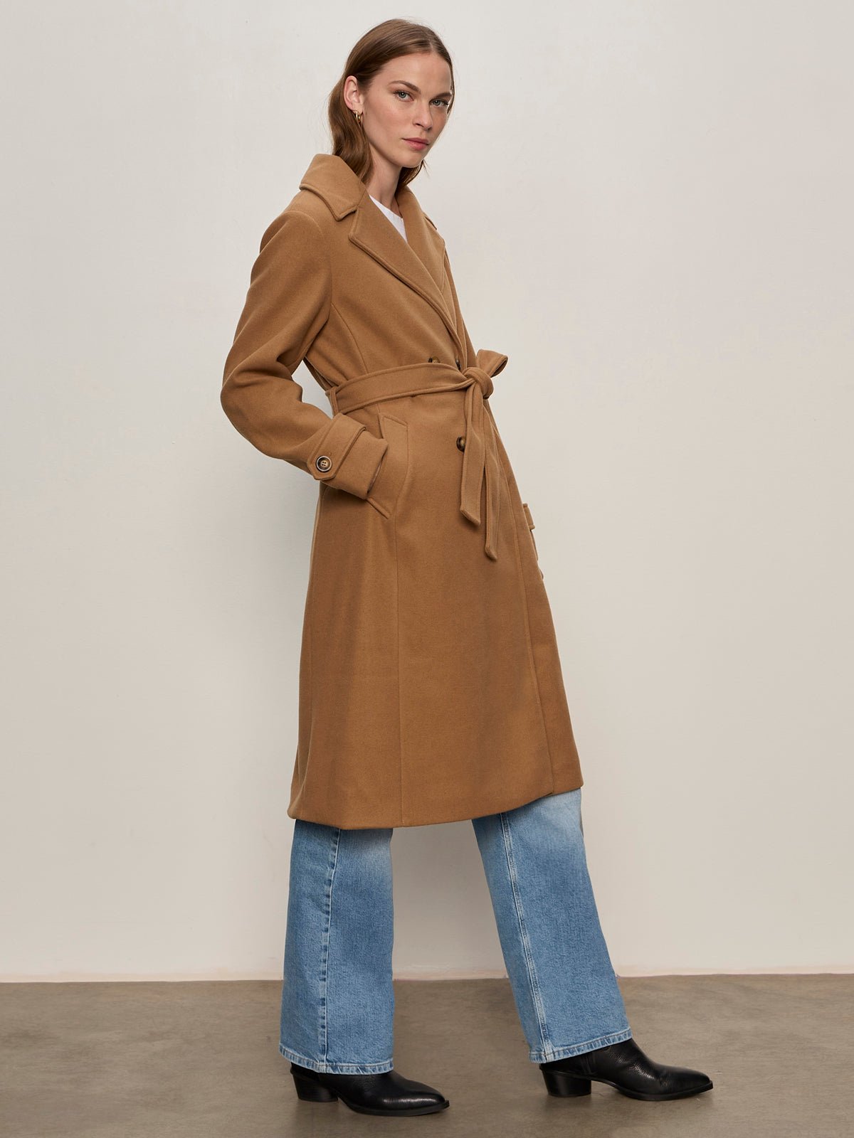 Aria Wrap Coat Camel