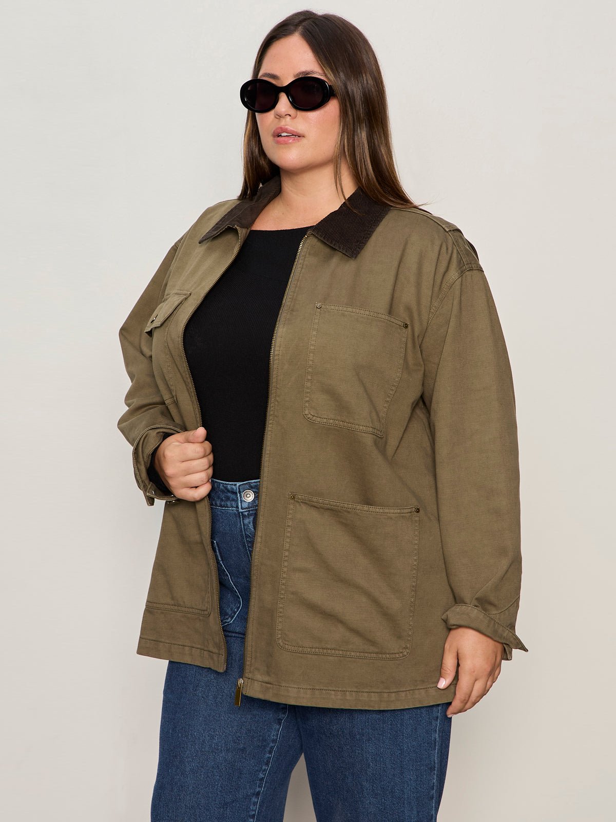 Barn Jacket Burnt Olive Extended Sizing