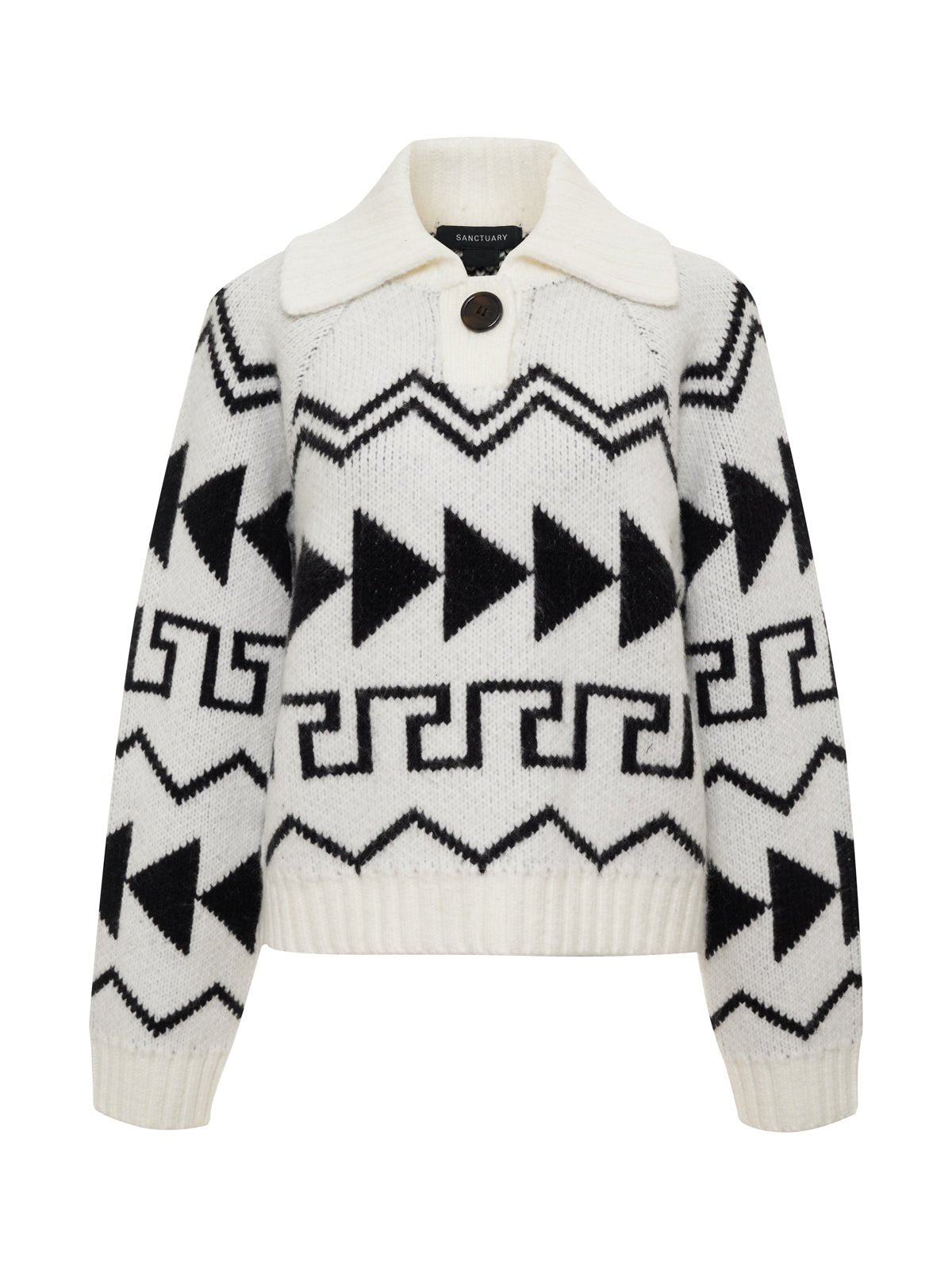 Below Zero Fairisle Popover Chalk And Black Fairisle