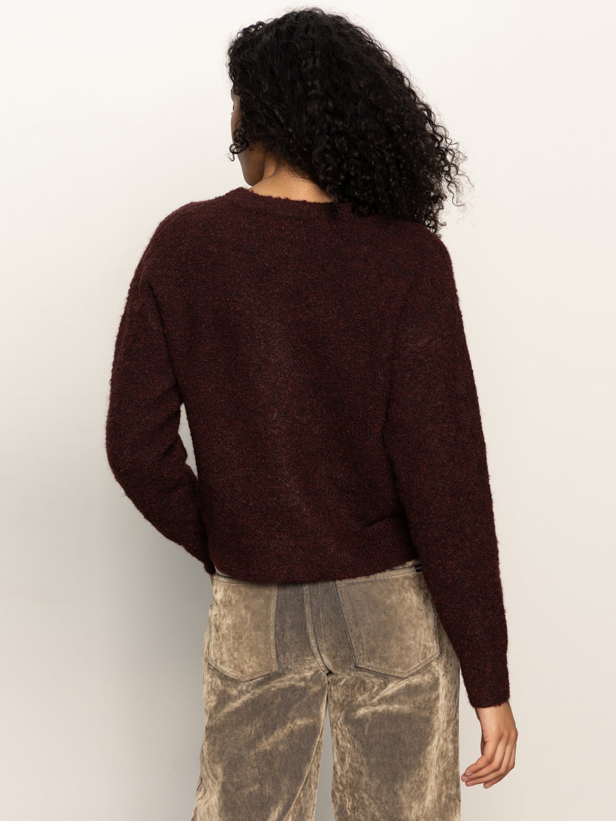 Boucle Cardi Dark Crimson