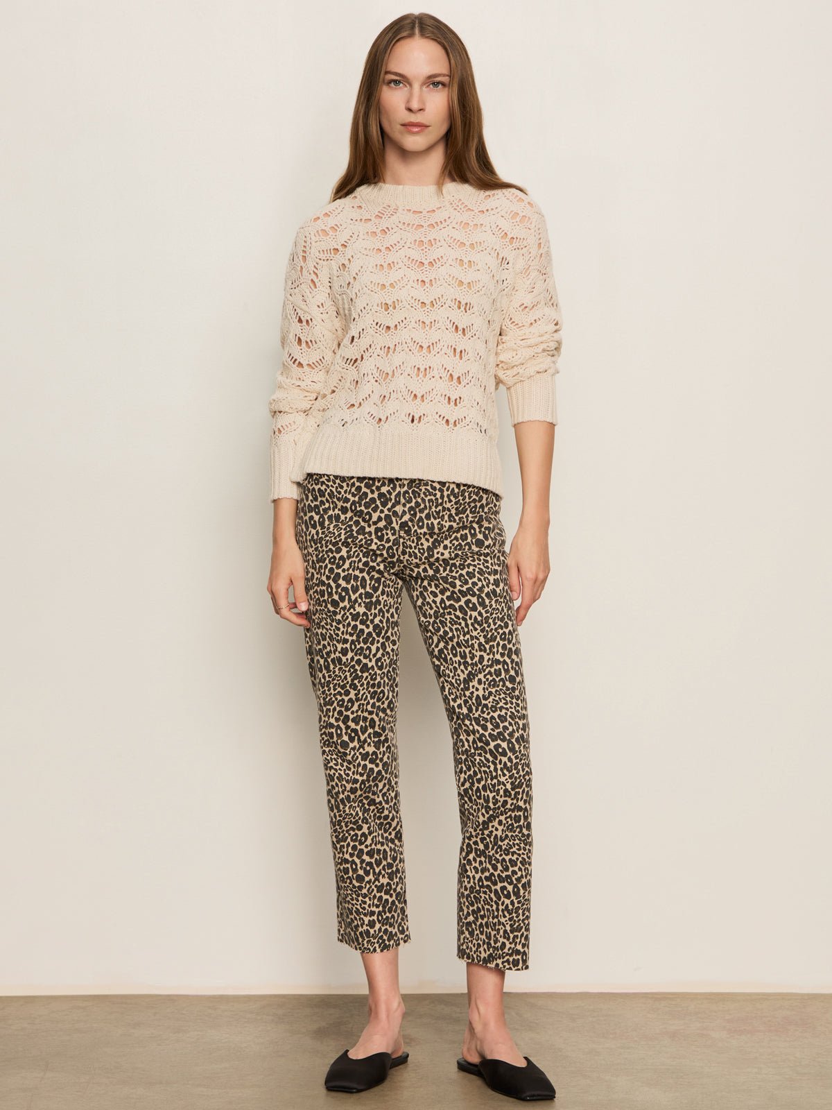 Cadence 90's Straight Crop Jean French Kitty