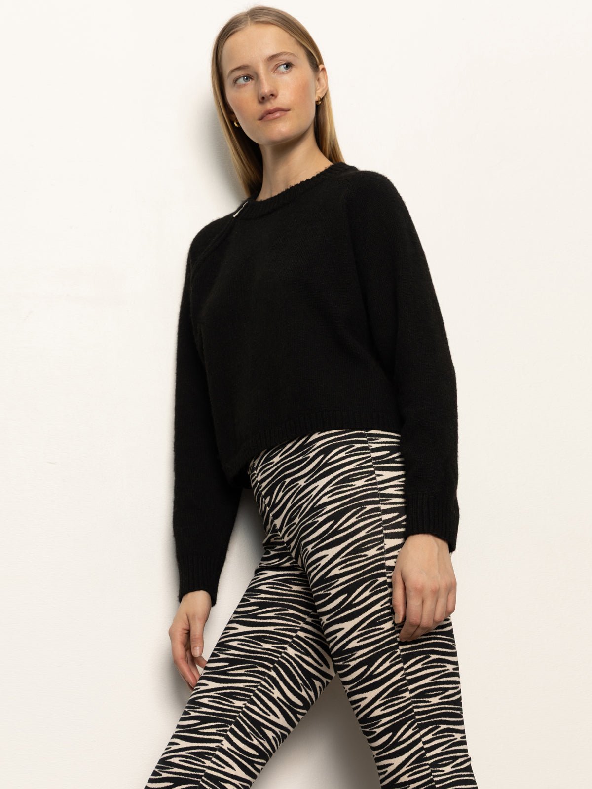 Carnaby Kick Crop Legging Fluid Zebra