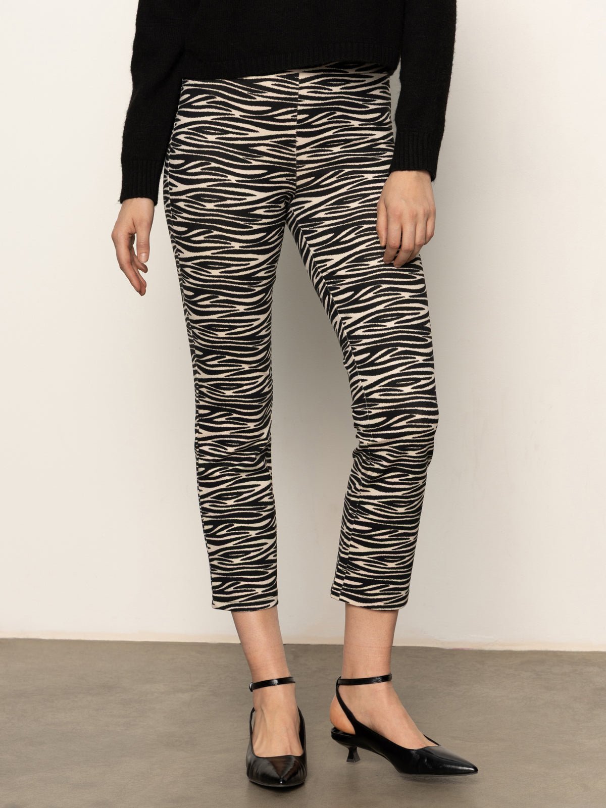 Carnaby Kick Crop Legging Fluid Zebra