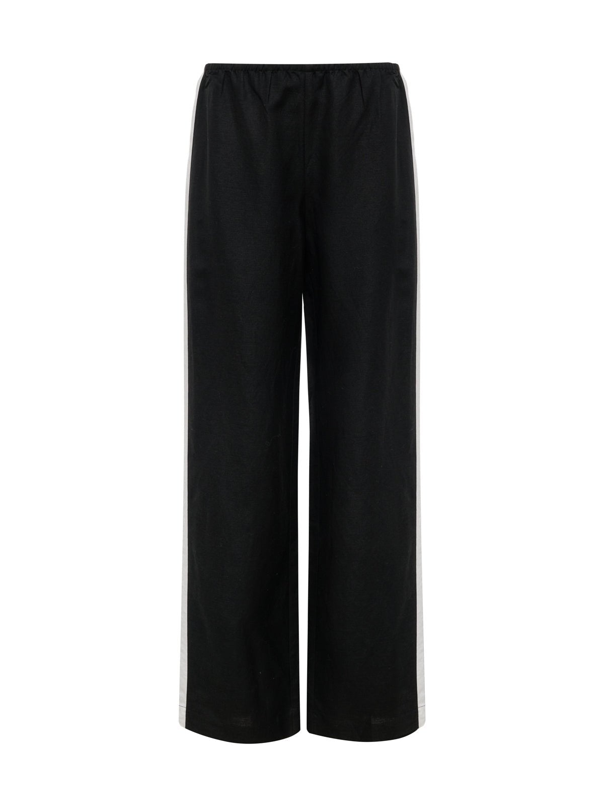 Casual Semi-High Rise Track Pant Black Chalk Stripe