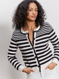 City Summer Cardi Black/ Macrame Multi Stripe
