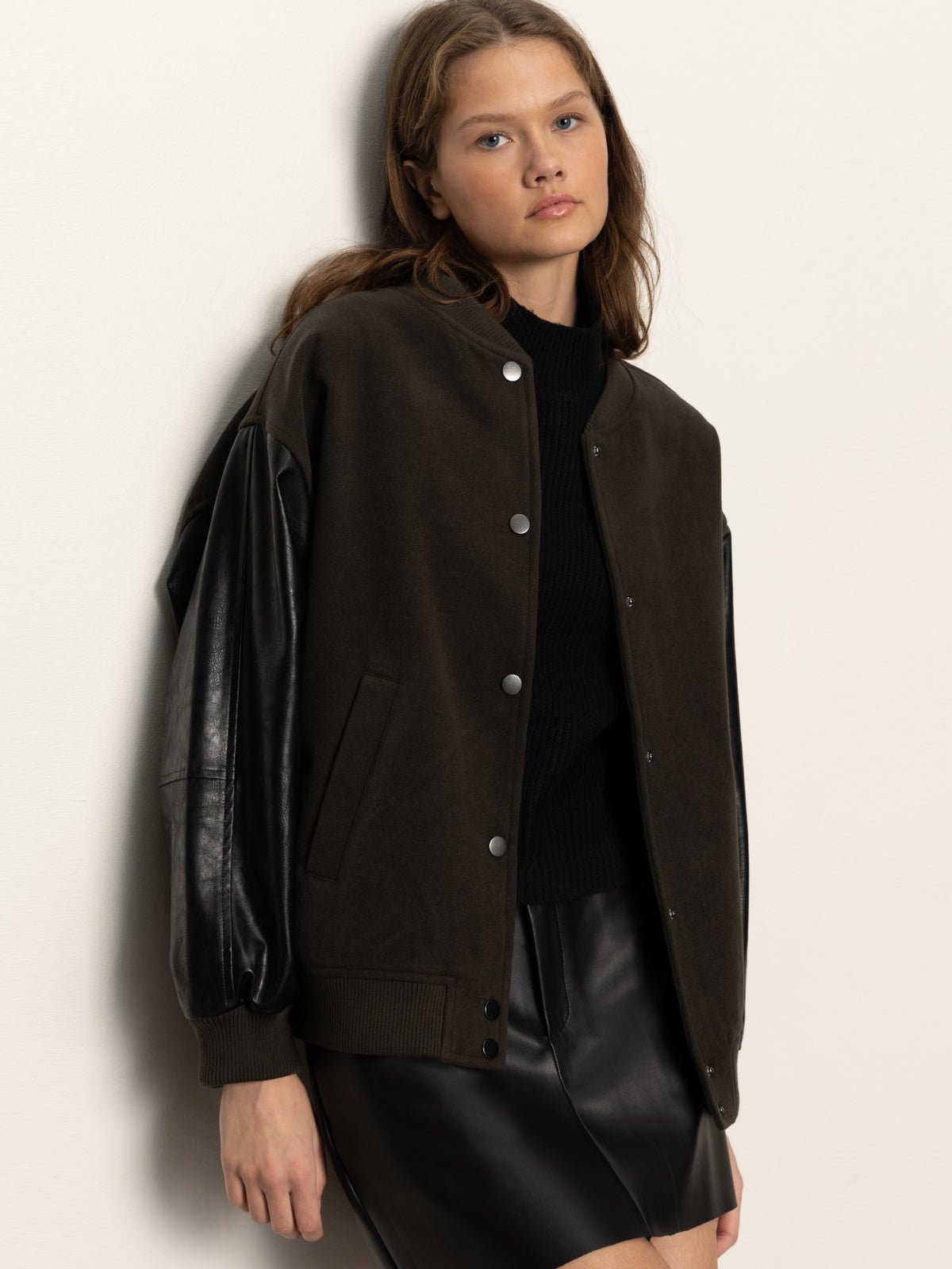 Club Varsity Jacket Midnight Olive