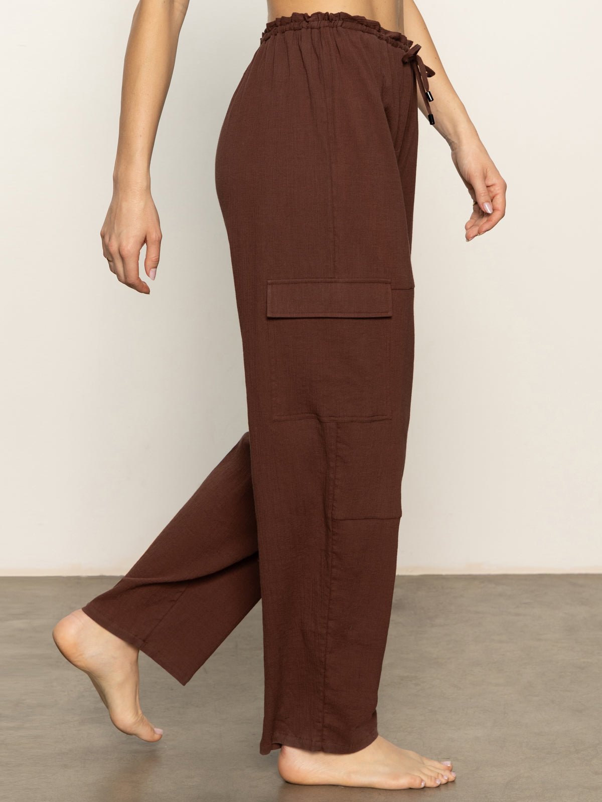 Coastal Covers Baggy Barrel Cargo Pant Espresso