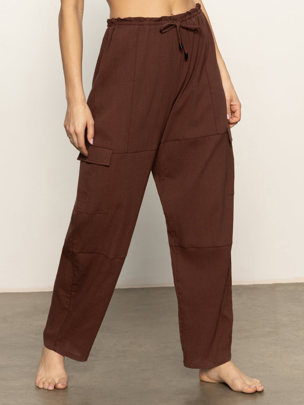 Coastal Covers Baggy Barrel Cargo Pant Espresso