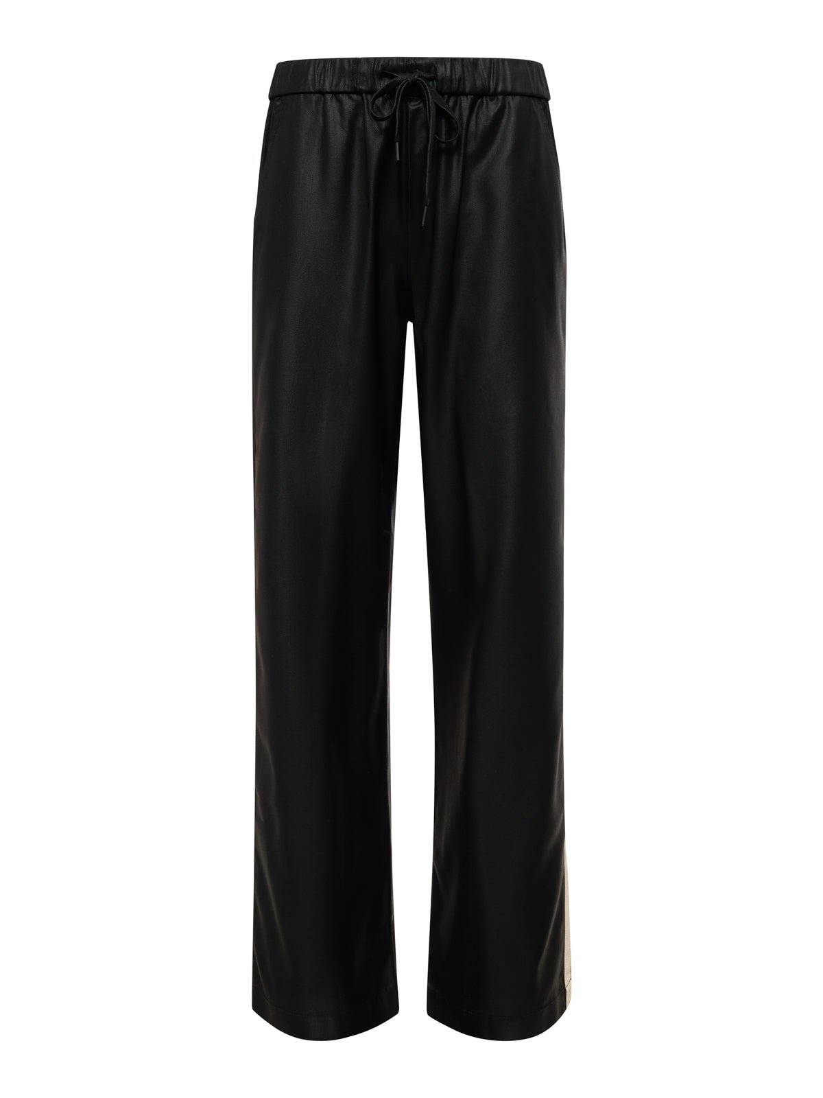 Coated Twill Track Pant Black