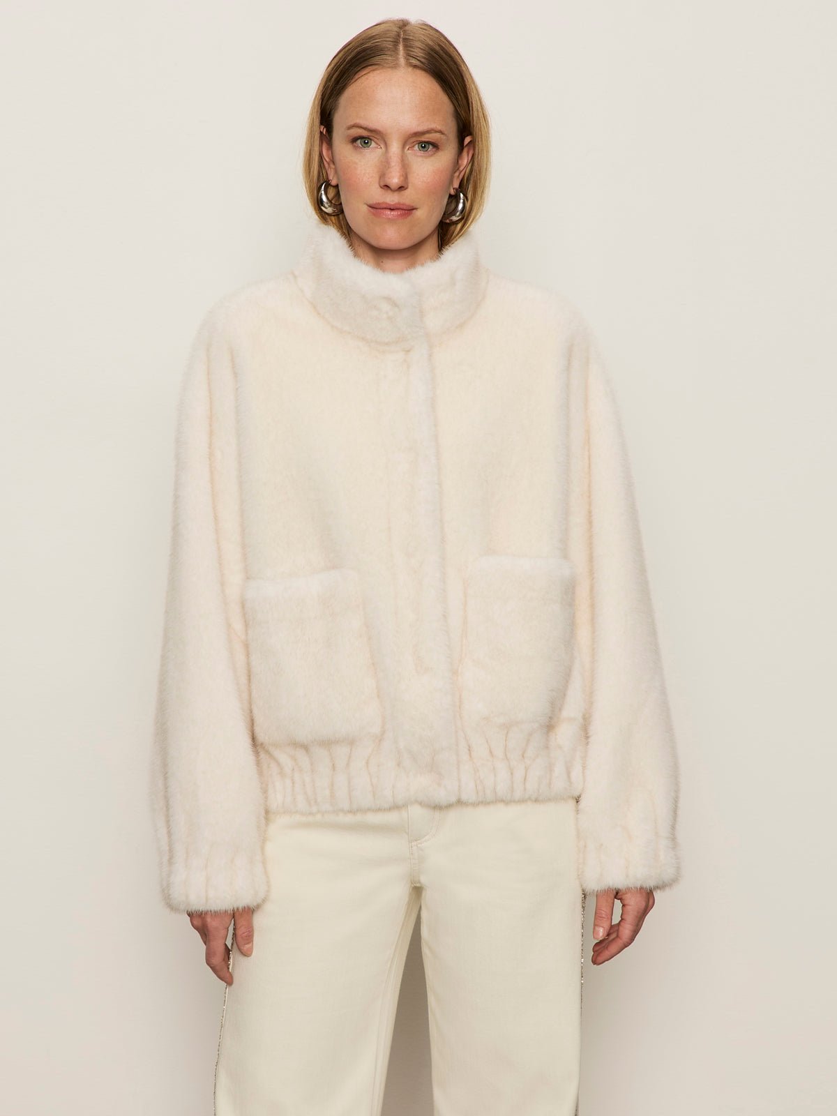Coco Fur Jacket Almond Cream