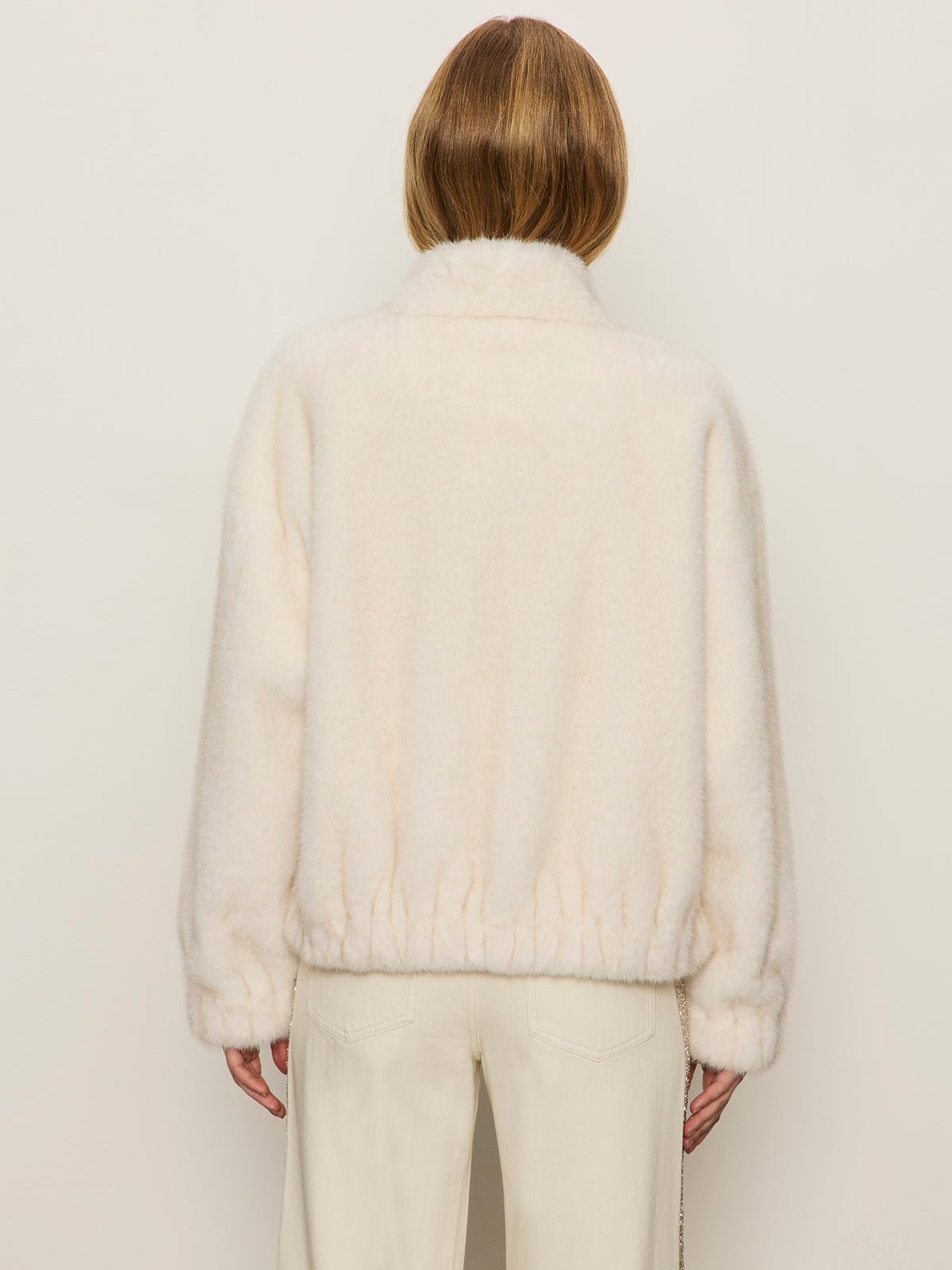 Coco Fur Jacket Almond Cream