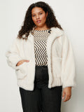 Coco Fur Jacket Almond Cream Extended Sizing