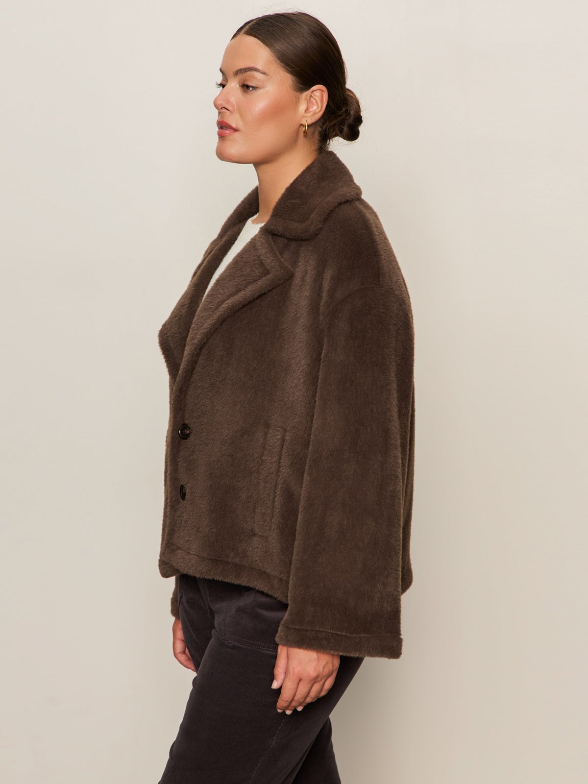 Colette Fur Jacket Choco Chip Extended Sizing