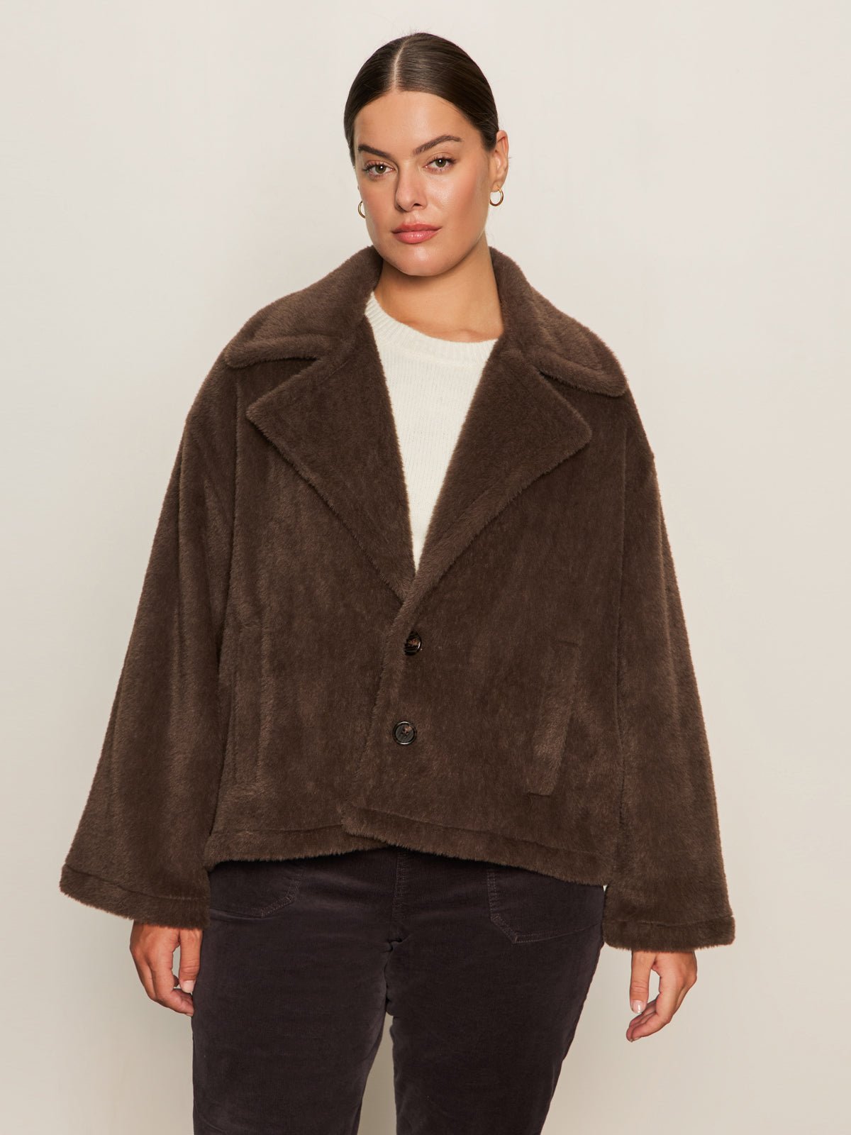 Colette Fur Jacket Choco Chip Extended Sizing