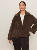 Colette Fur Jacket Choco Chip Extended Sizing