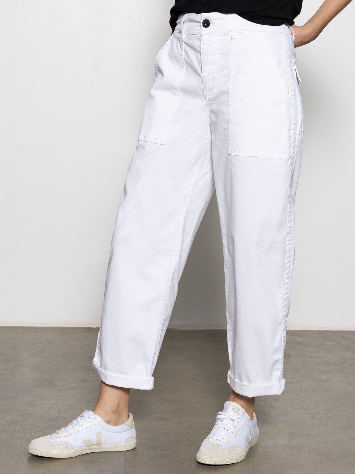 Cruiser Chino Semi High Rise Pant Bleached White