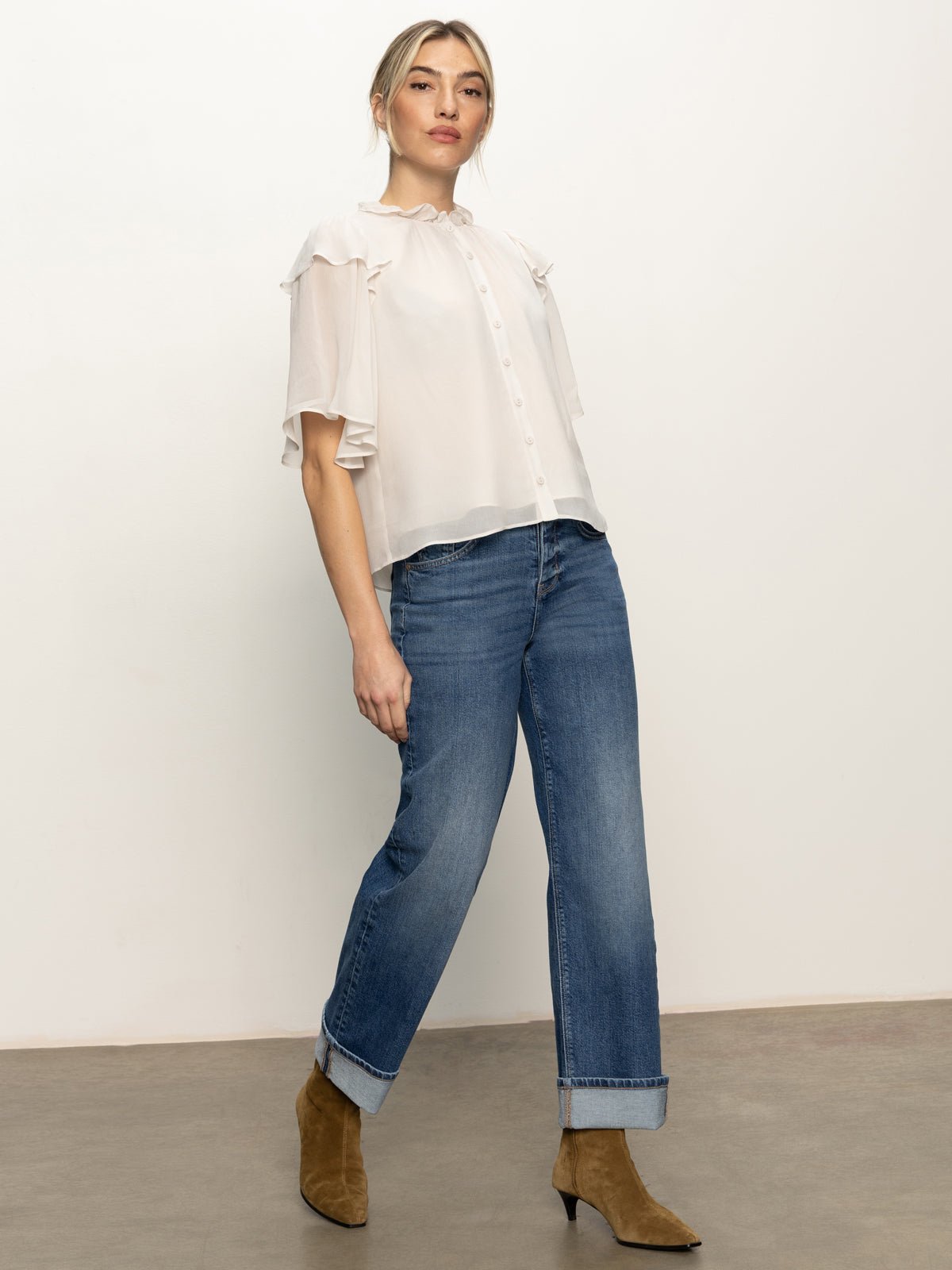 Deja Vu Blouse Light Oat