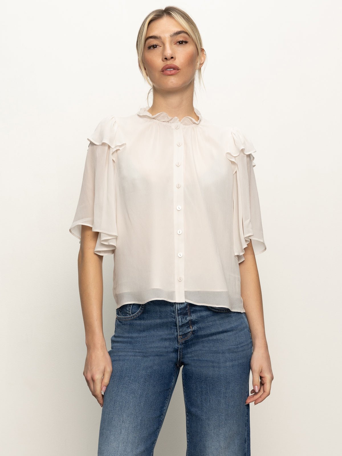 Deja Vu Blouse Light Oat