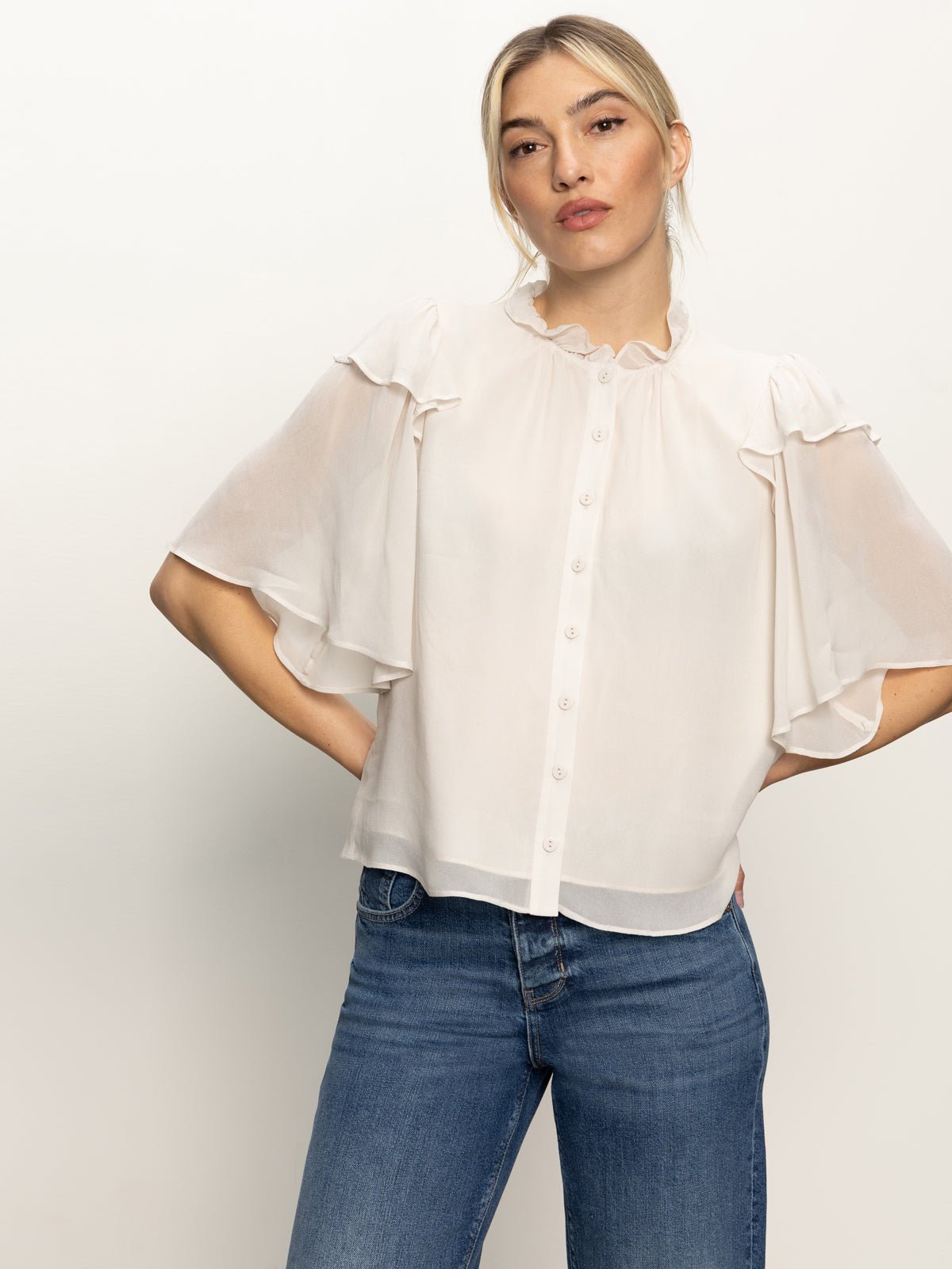 Deja Vu Blouse Light Oat
