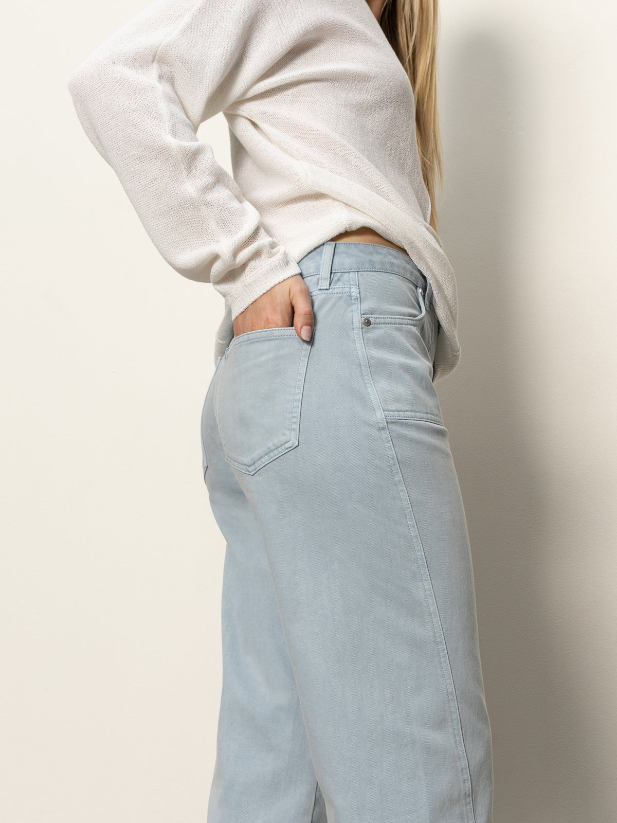 District Column Standard Rise Ankle Jeans Blue Mirage