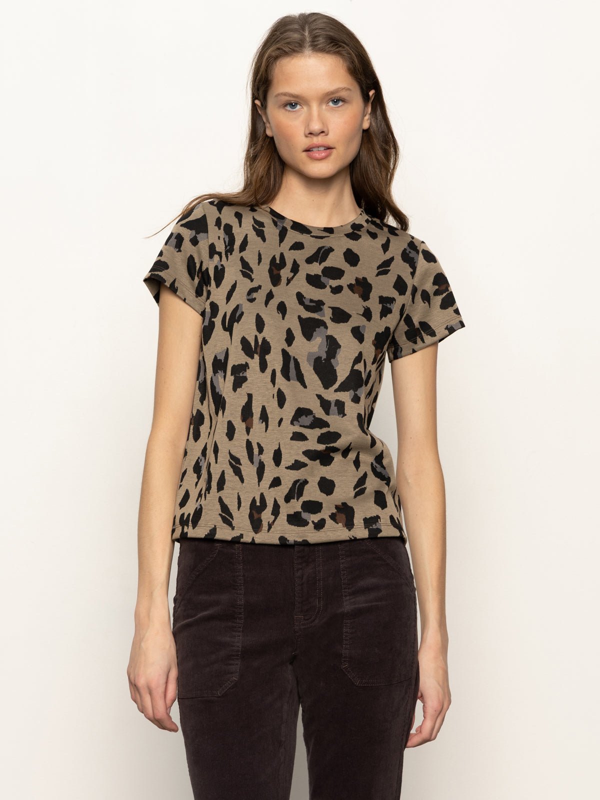 Double Knit Perfect Tee Winter Leopard