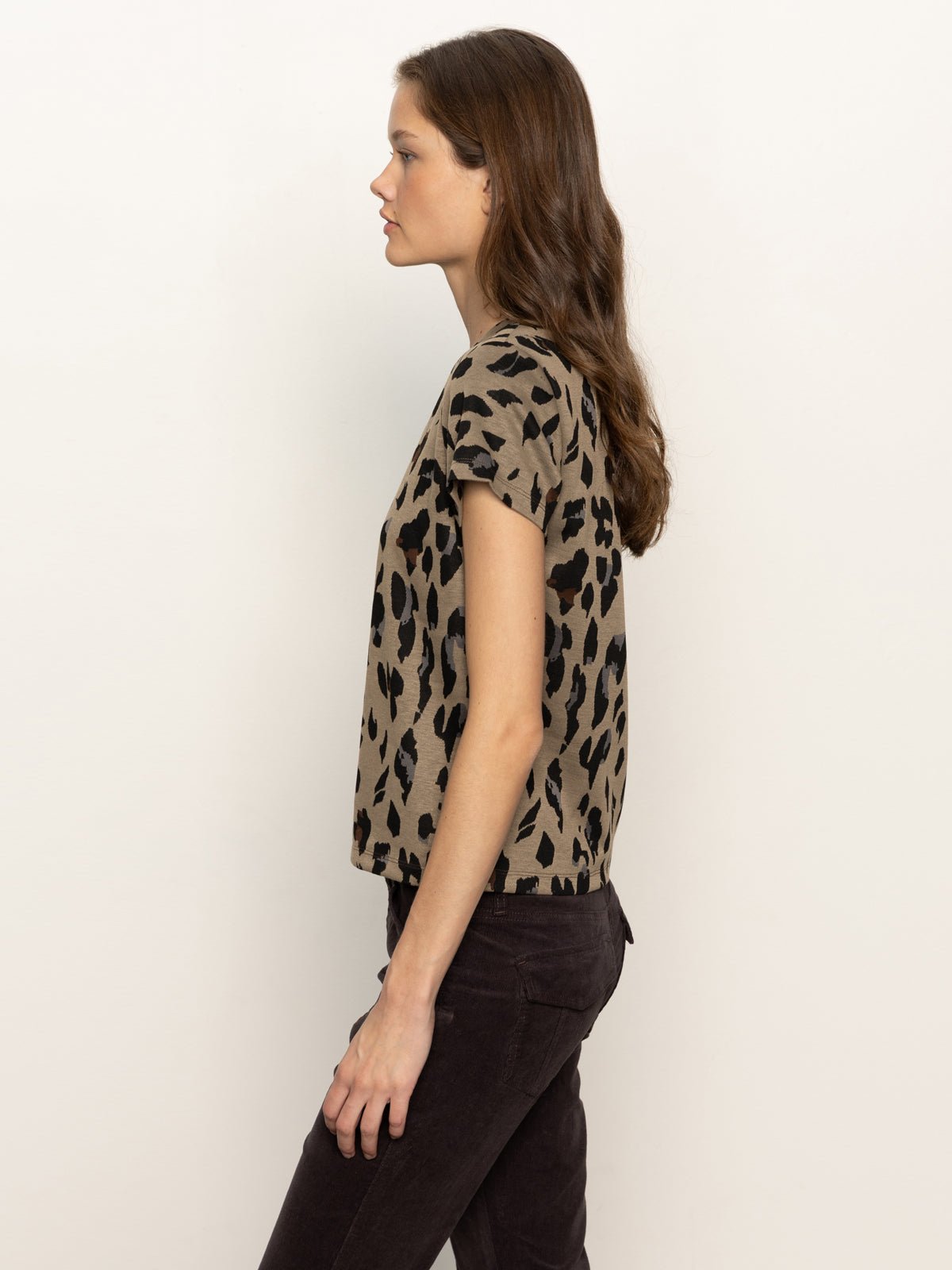 Double Knit Perfect Tee Winter Leopard