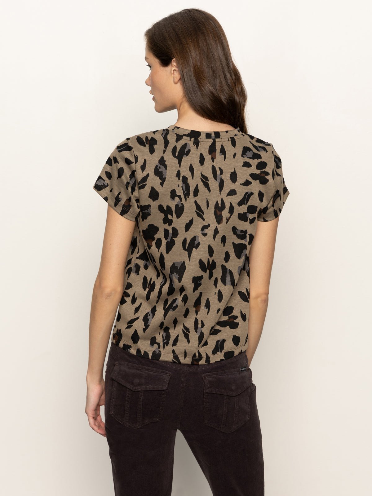 Double Knit Perfect Tee Winter Leopard