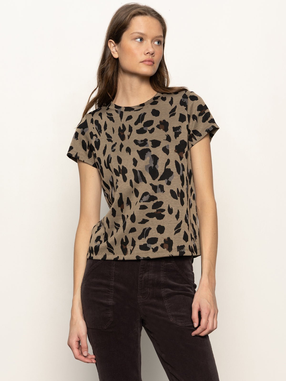 Double Knit Perfect Tee Winter Leopard