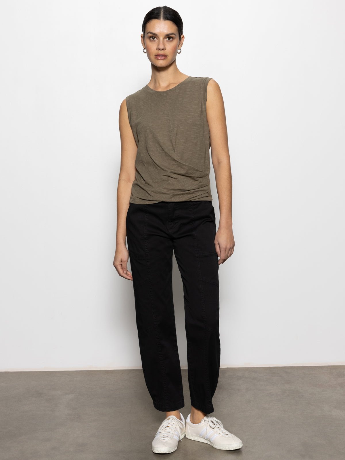 Draped Tank Burnt Olive