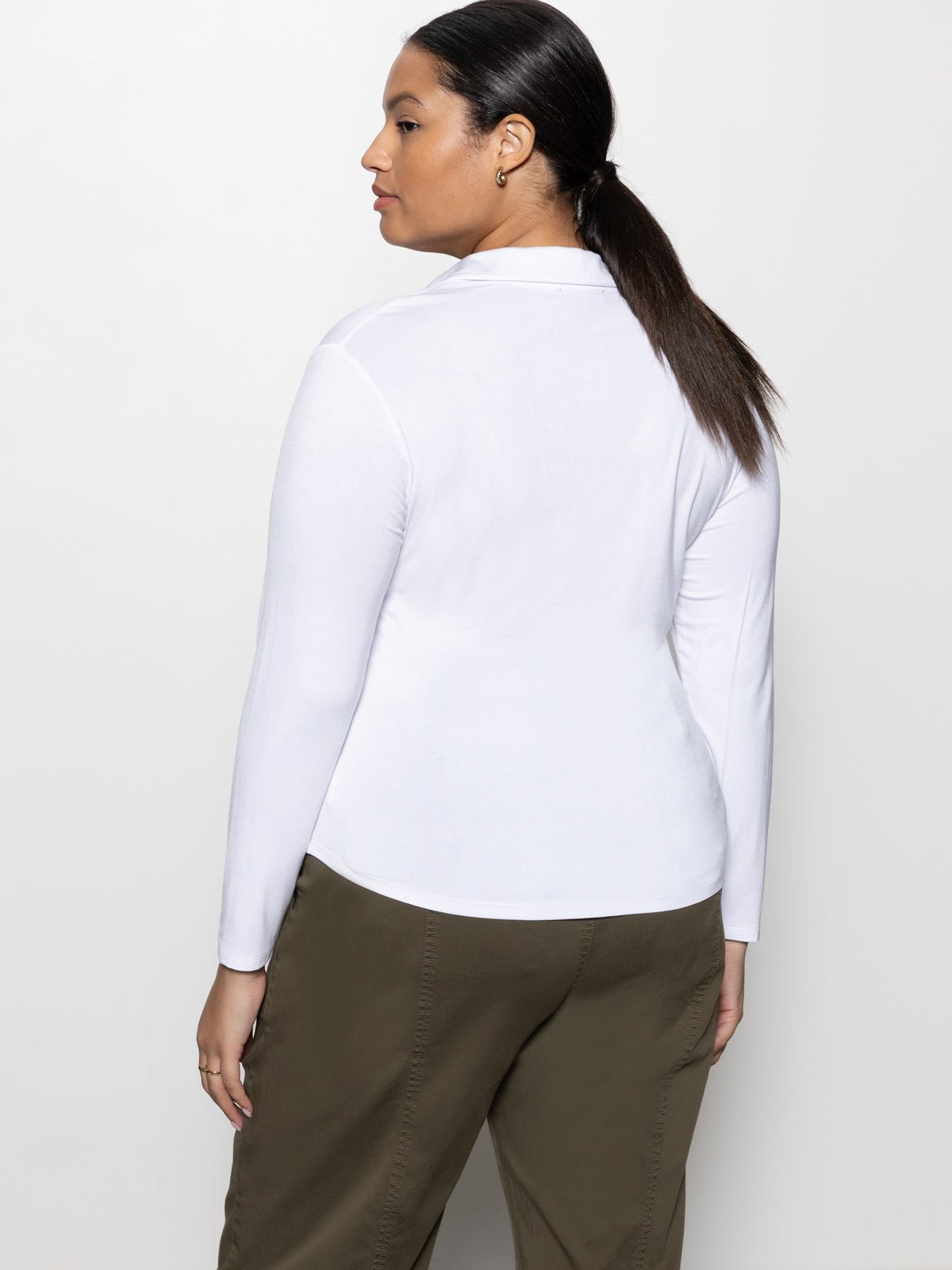 Dreamgirl Button Up Top White Extended Sizing