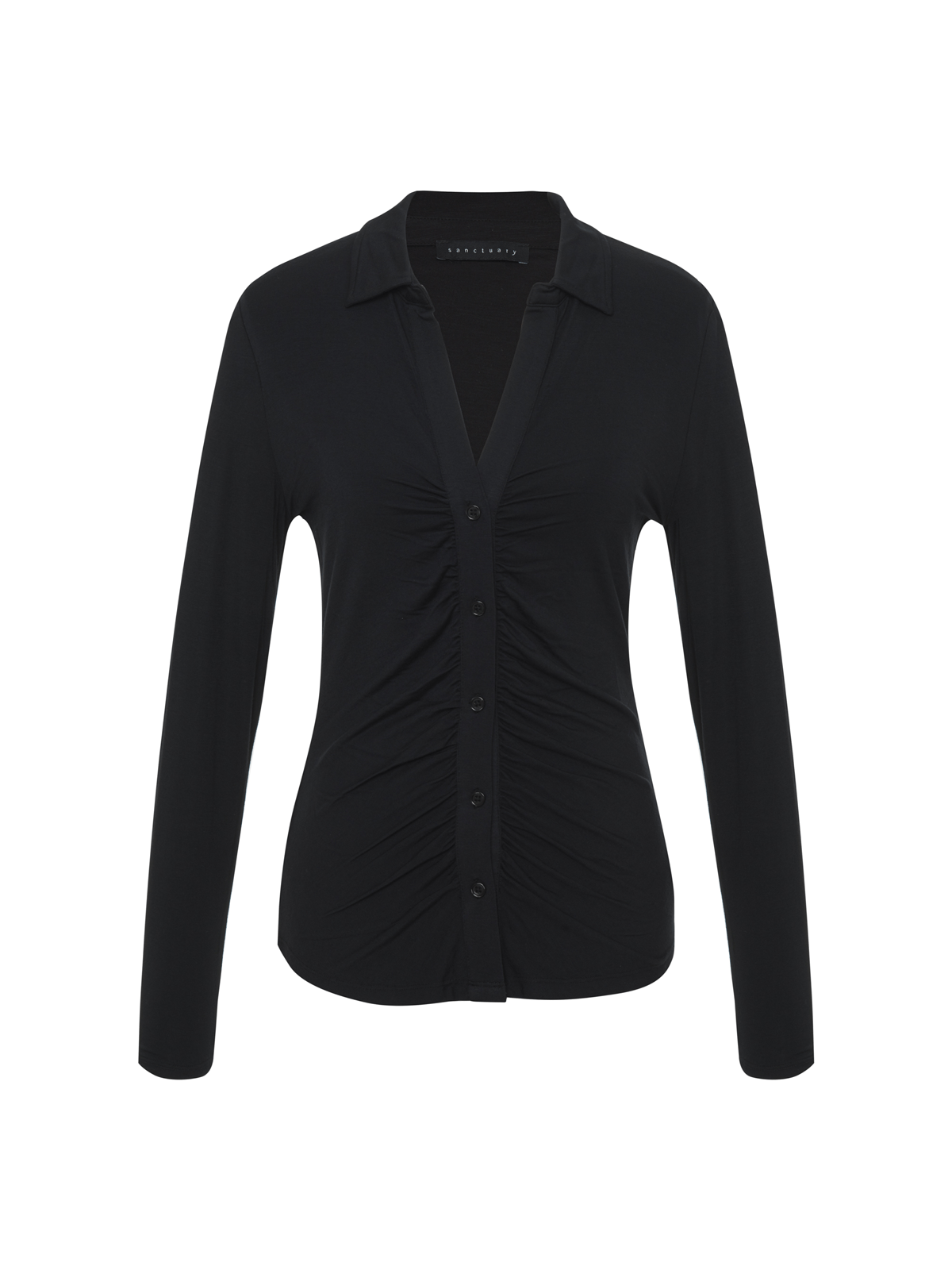 Dreamgirl Knit Button Up Top Black