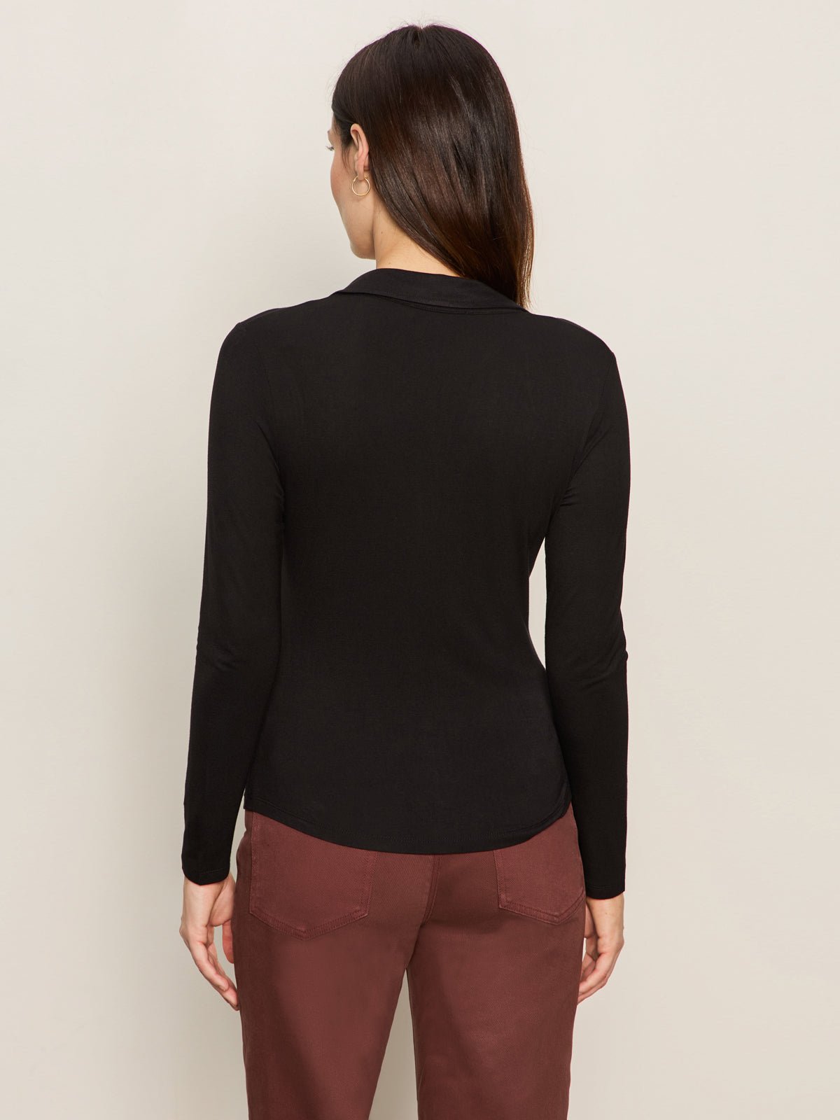 Dreamgirl Knit Button Up Top Black