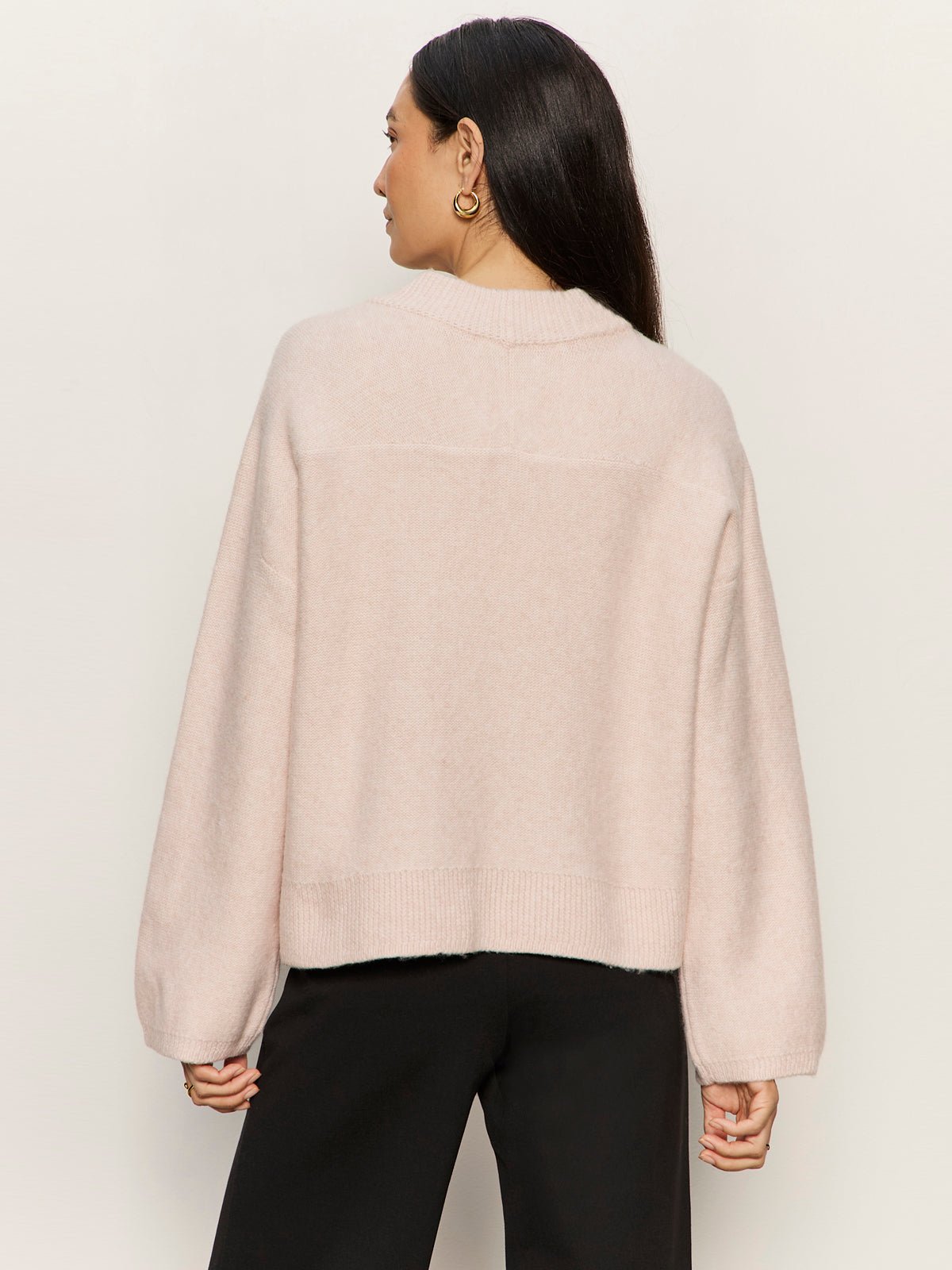 Dreamy V Neck Sweater Heather Rose
