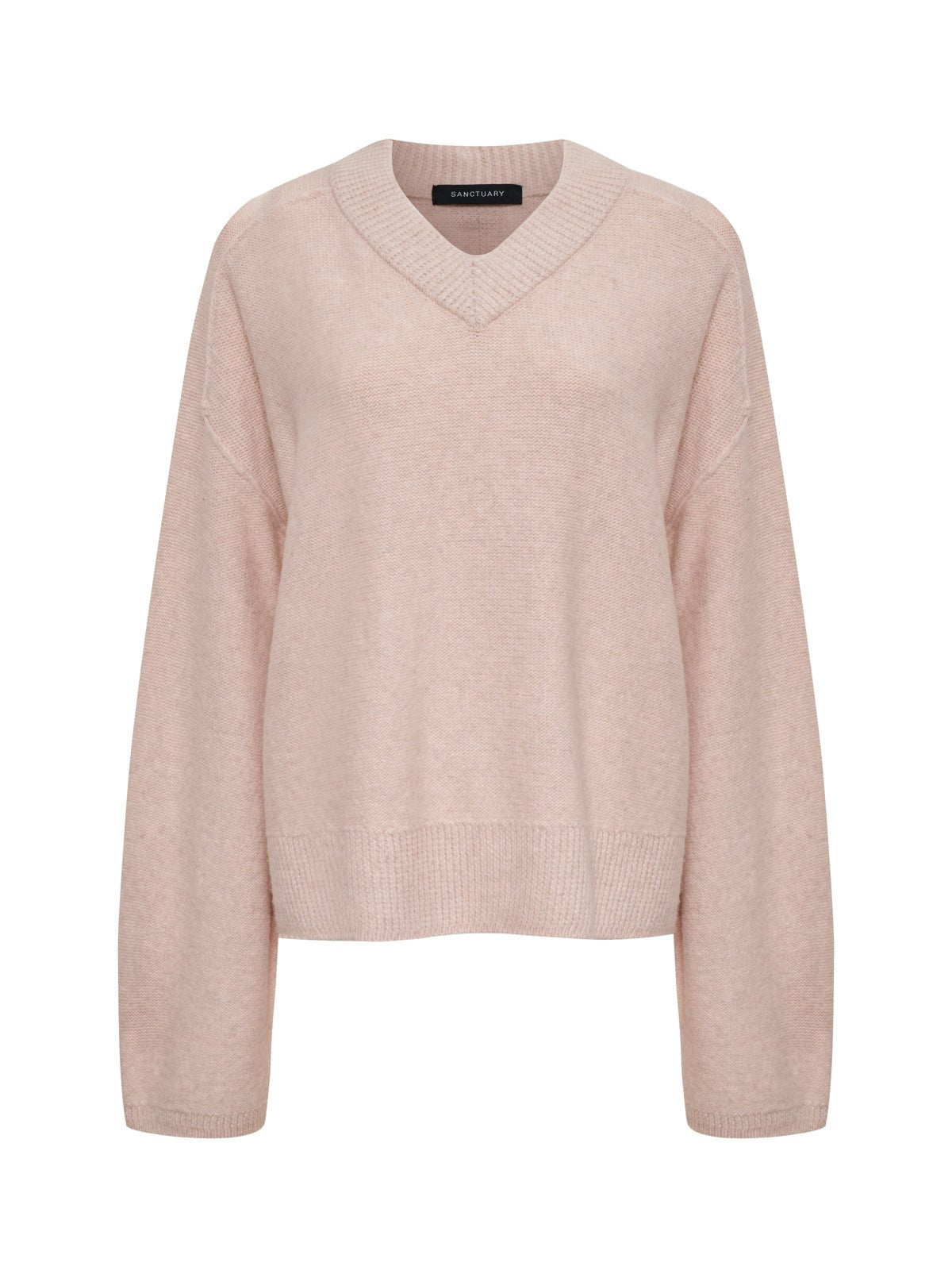 Dreamy V Neck Sweater Heather Rose
