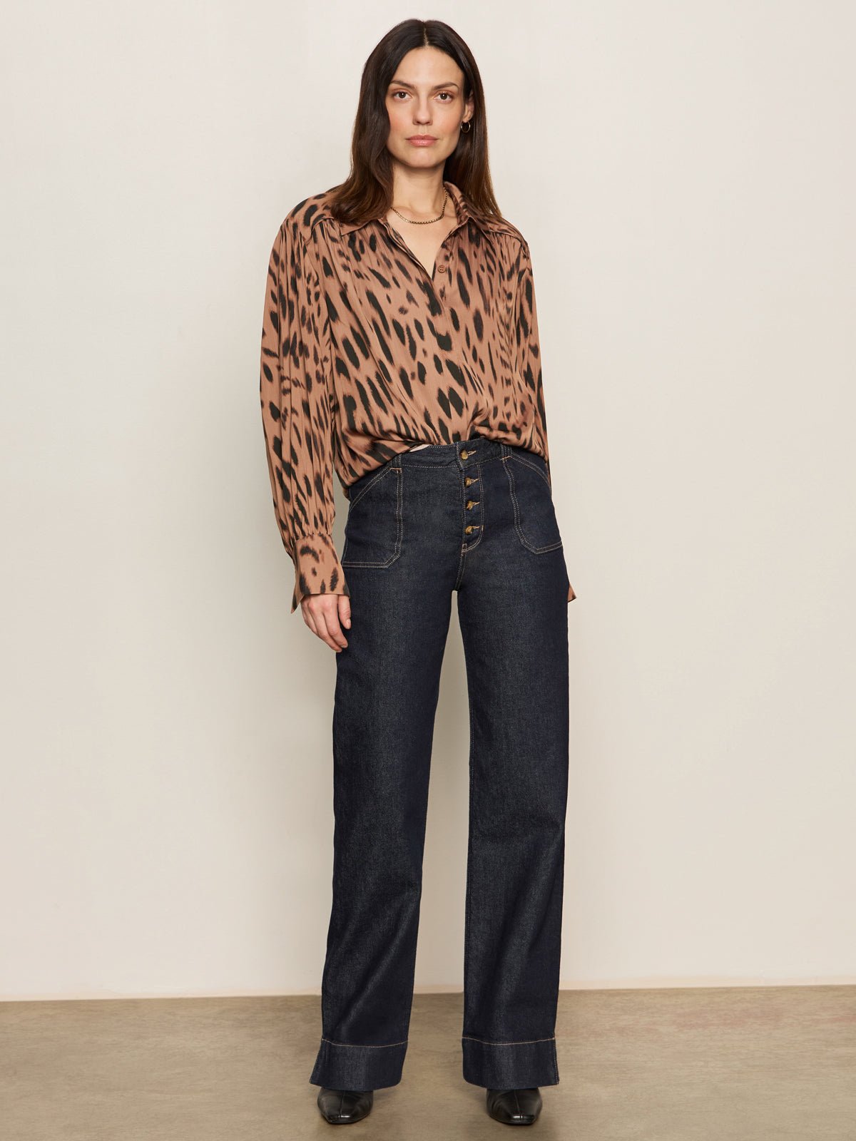 Ekara Slim Wide Jean Indigo Dark Rinse Wash