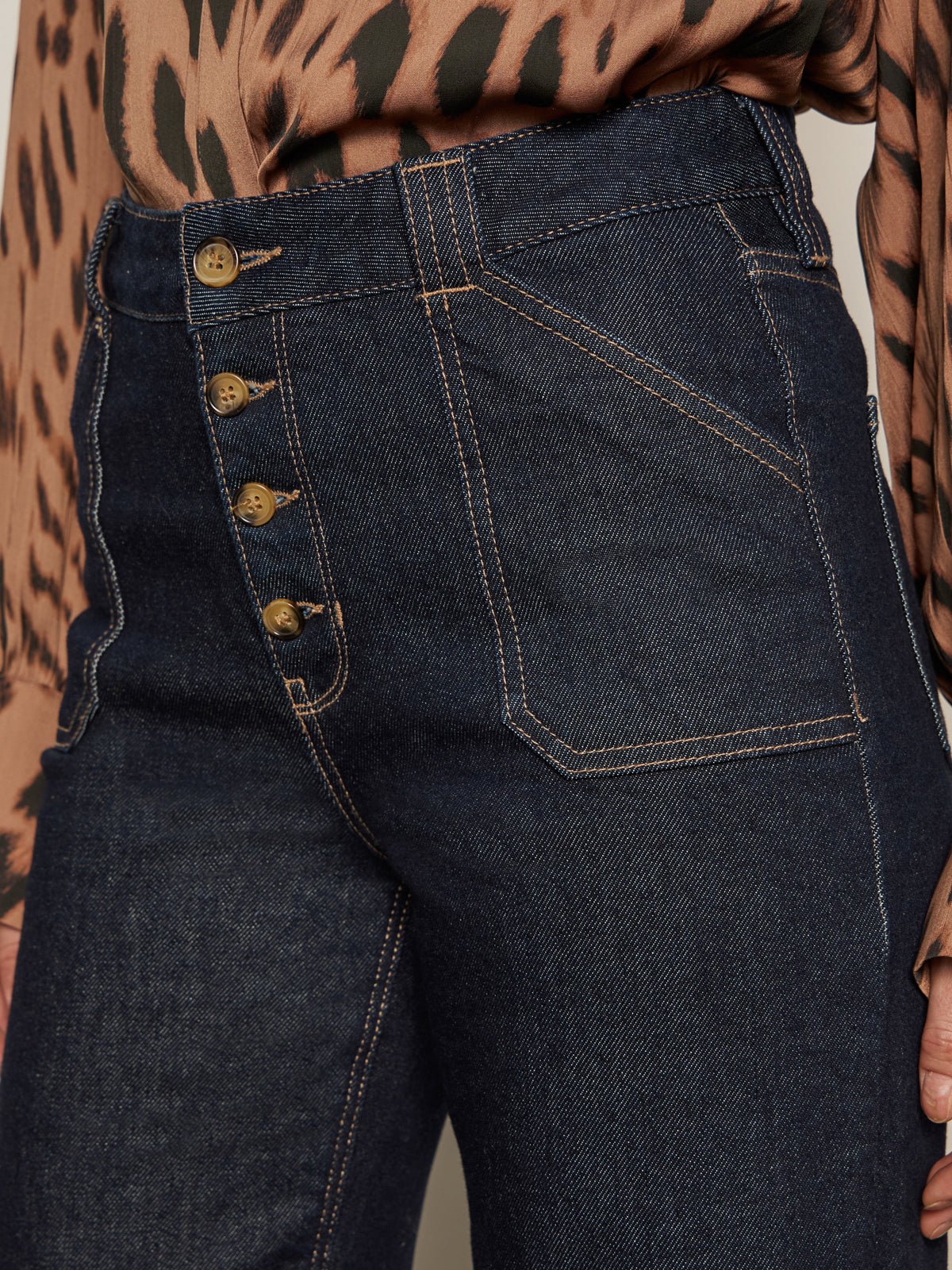 Ekara Slim Wide Jean Indigo Dark Rinse Wash