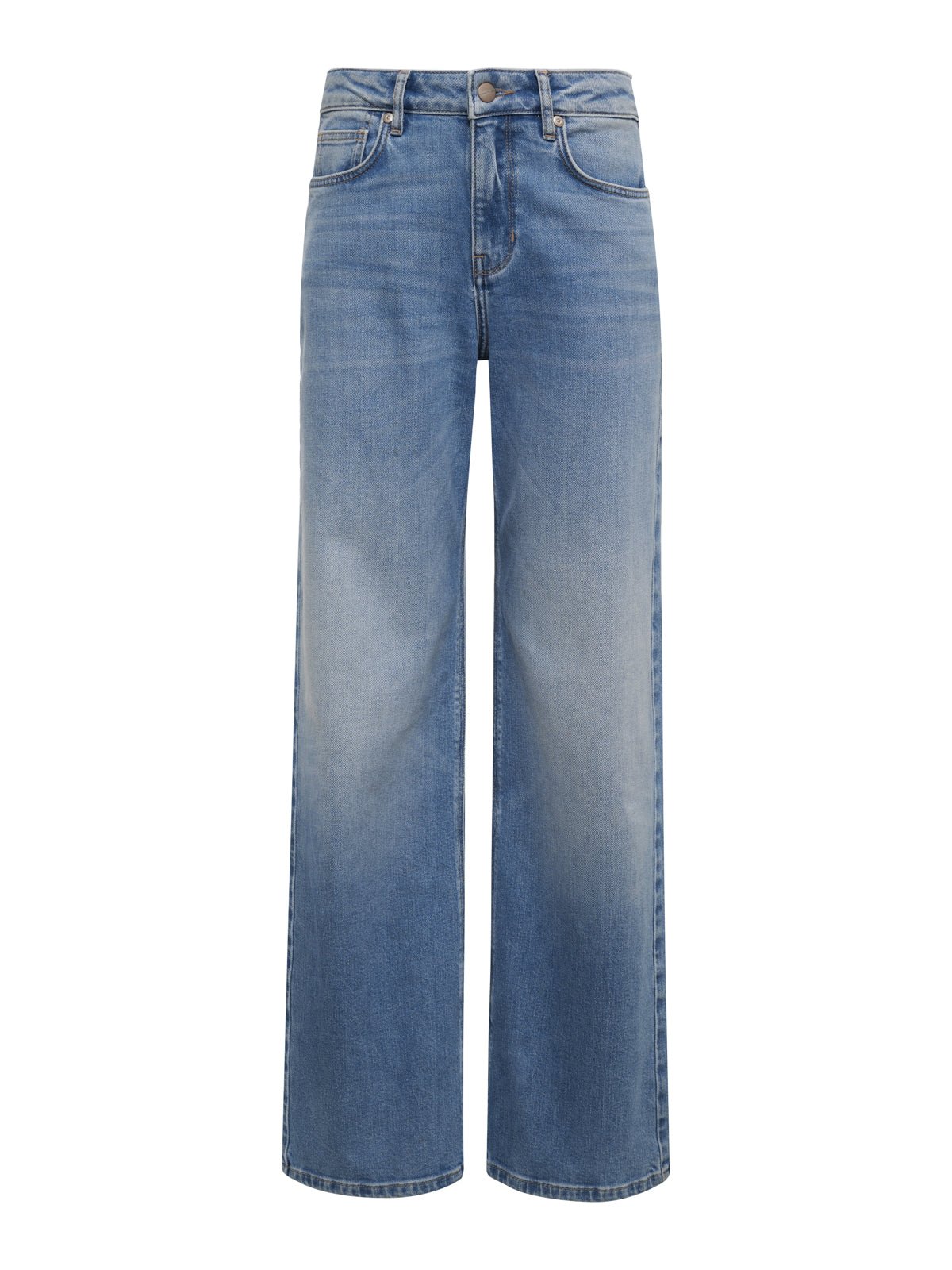 Ekara Slim Wide Semi High Rise Jeans Light