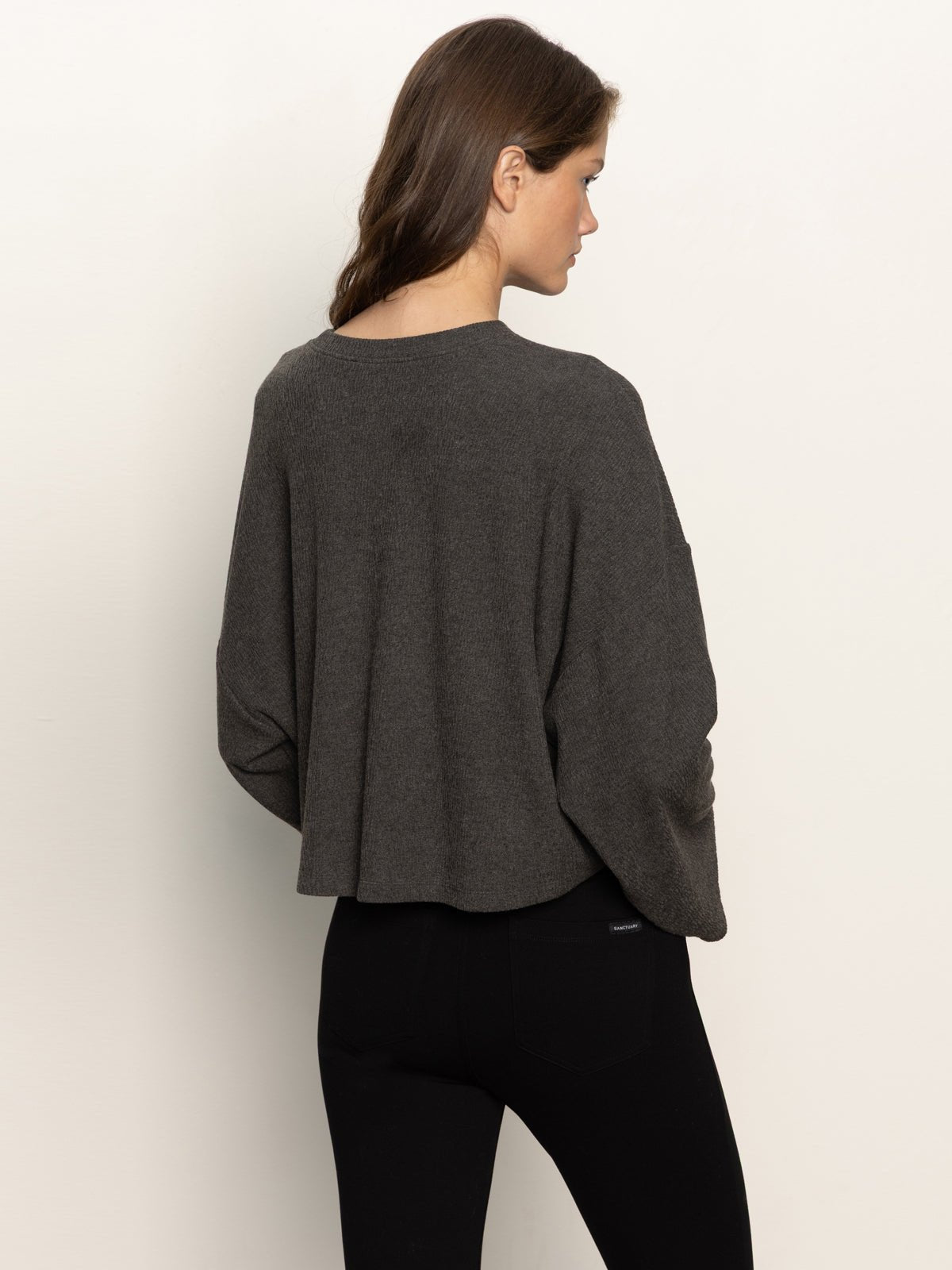 Hearthside Popover Top Heather Ink