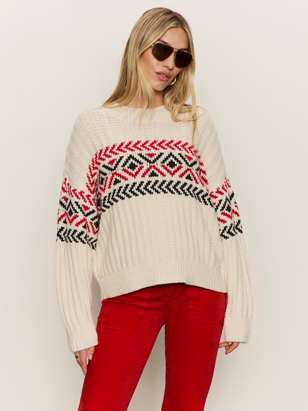 Send It Sweater Chalk Multi