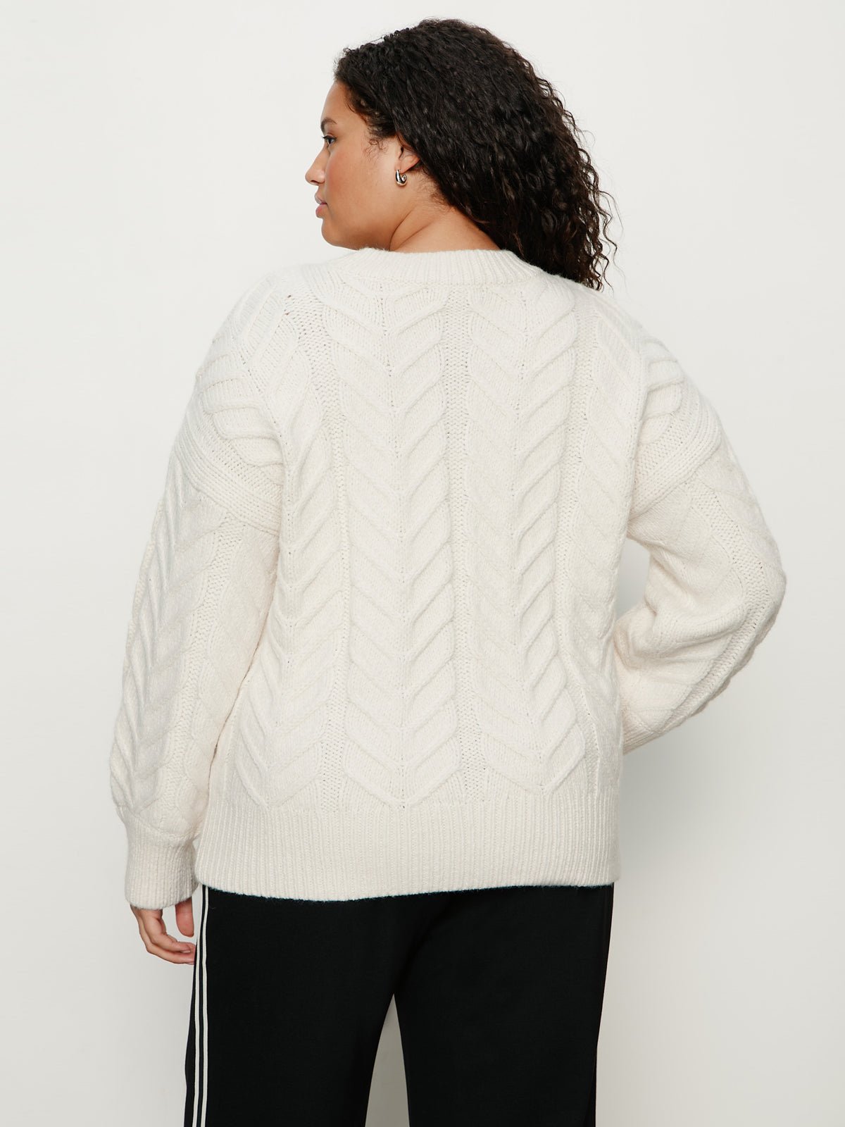 Snow Bunny Statement Sweater Chalk Extended Sizing